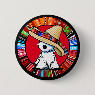 KiniArt Fiesta Westie Classic Round Button