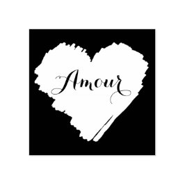 KiniArt Französisches Herz Gummistempel