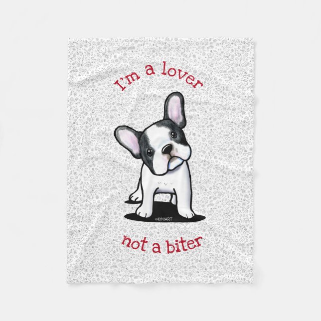 KiniArt French Bulldog Fleece Blanket (Vorderseite)