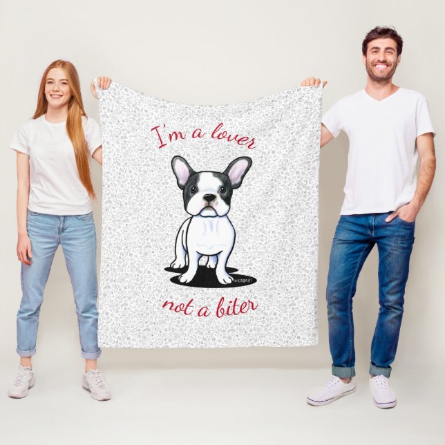 KiniArt French Bulldog Fleecedecke (Beispiel)