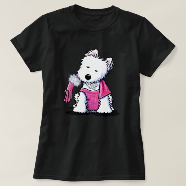 KiniArt Glamour Westie T-Shirt (Design vorne)