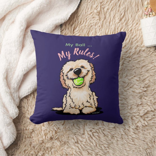 KiniArt Goldendoodle MY BALL Kissen (Decke)