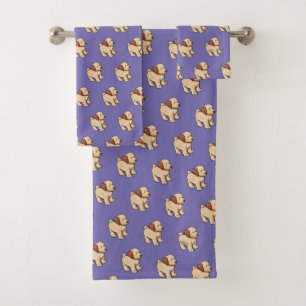 KiniArt Goldendoodle Puppy Badhandtuch Set