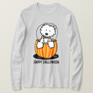 KiniArt Halloween Westie Terrier T - Shirt