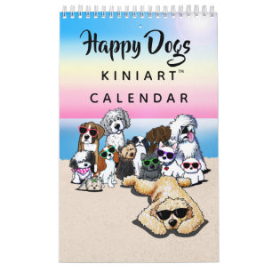 KiniArt Happy Dogs Kleiner Kalender