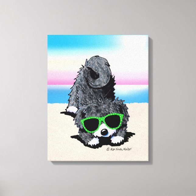KiniArt Havanese Dog Beach Leinwanddruck (Vorderseite)