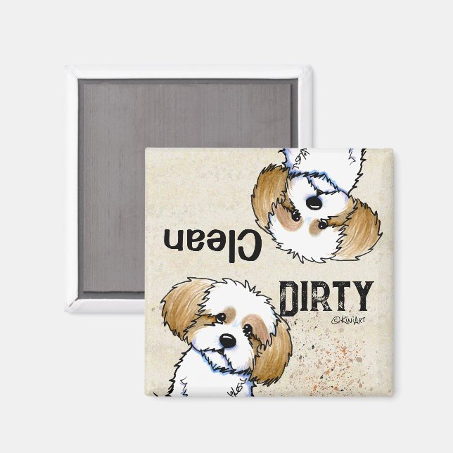 KiniArt Havanese Geschirrspüler Magnet (Vorderseite/Rückseite)