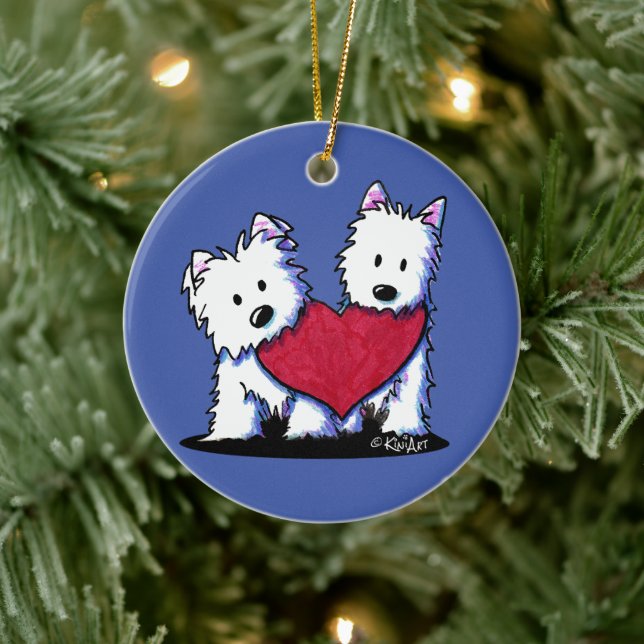 KiniArt Heartfelt Westies Ornament (Baum)