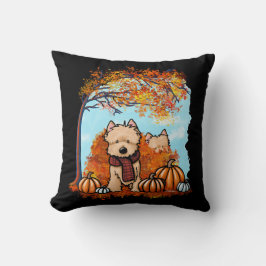 KiniArt Herbst Cairn Terriers Kissen