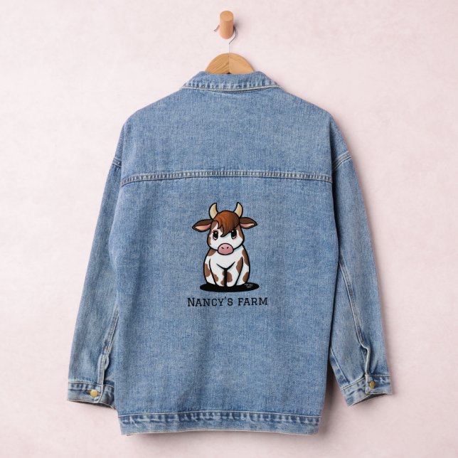 KiniArt Highland Cow Jeansjacke (Hangar)