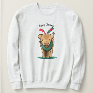 KiniArt Highland Cow Weihnachten Sweatshirt