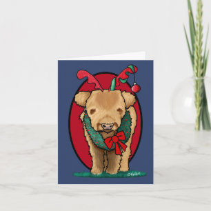 KiniArt Highland Kuh Weihnachtskarte Dankeskarte