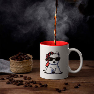 KiniArt Hip Hop Westie Zweifarbige Tasse