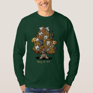 KiniArt Hogs Happy Fall T - Shirt