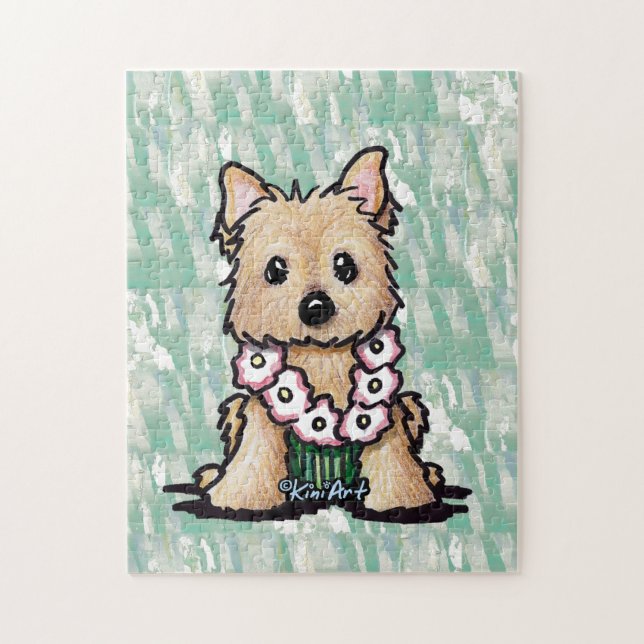 KiniArt Hula Girl Cairn Terrier Puzzle (Vertikal)