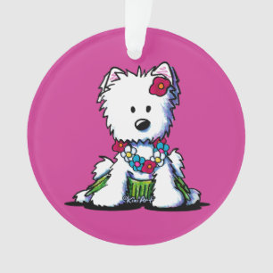 KiniArt Hula Girl Westie Ornament