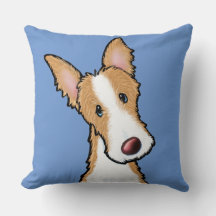 KiniArt Ibizan Hound Throw Pillow