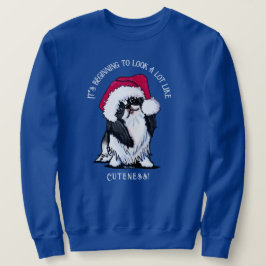 KiniArt Japanisches Chin Weihnachten Sweatshirt