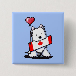 KiniArt kanadischer Westie Button