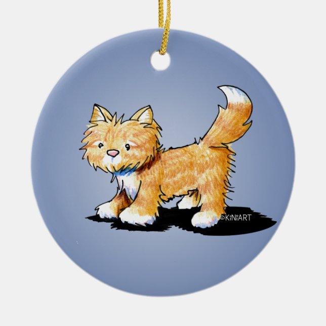KiniArt Kitty Cat Keramik Ornament (Vorne)