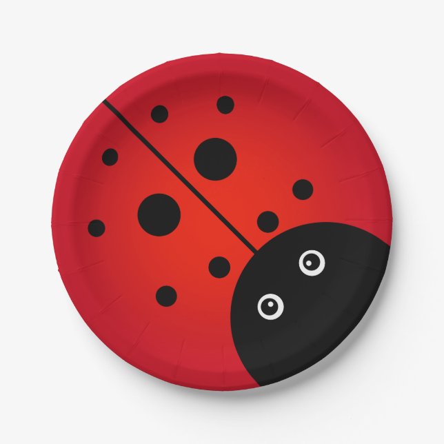 KiniArt Ladybug Paper-Teller Pappteller (Vorderseite)