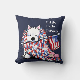KiniArt Liberty Westie Portrait Kissen