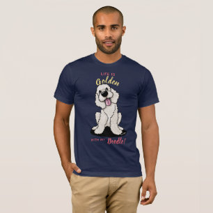 KiniArt Life ist Goldener DOODLE-T - Shirt