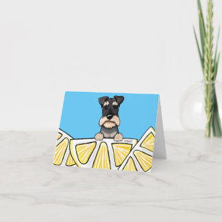 KiniArt Life Lemons Schnauzer Card Dankeskarte
