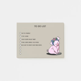 KiniArt Little Piggies Note Pad Post-it Klebezettel