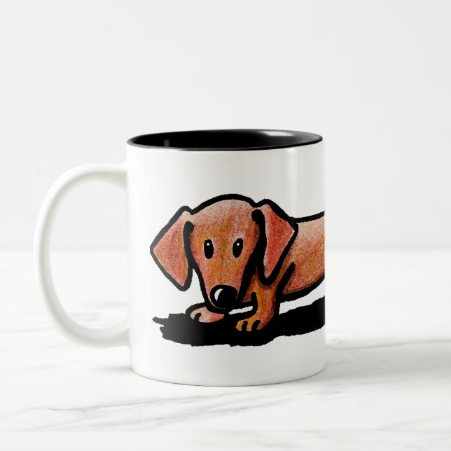 KiniArt Little Red Dackel Tasse (Links)