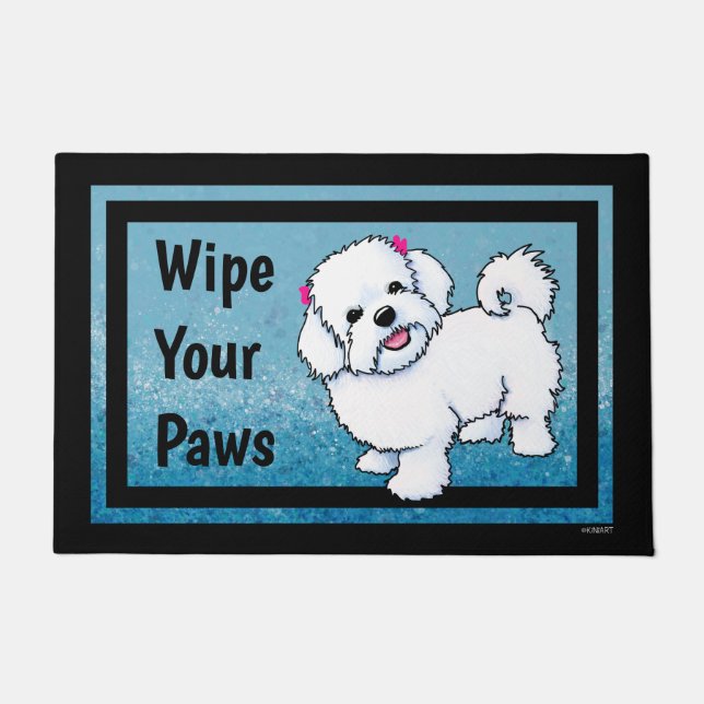 KiniArt Maltese Doormat Fußmatte (Vorderseite)
