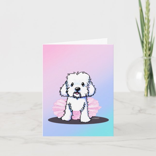 KiniArt Maltese in Tutu Card Einladung (Vorderseite)