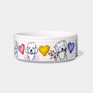 KiniArt Maltese Puppy Liebe Bowl Napf
