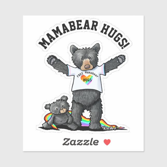 KiniArt Mamabear Hugs Sticker (Blatt)