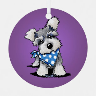 KiniArt Mini Schnauzer Ornament Aus Metall