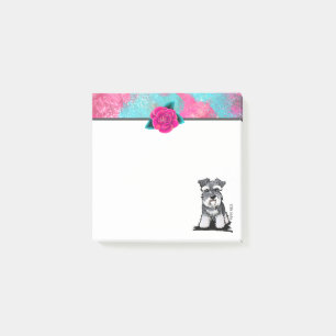 KiniArt Mini Schnauzer Post-it Klebezettel