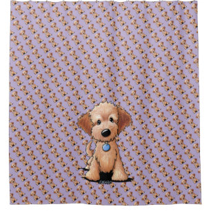 KiniArt MiniGoldendoodle Duschvorhang