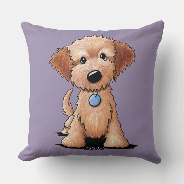 KiniArt MiniGoldendoodle Kissen (Vorderseite)