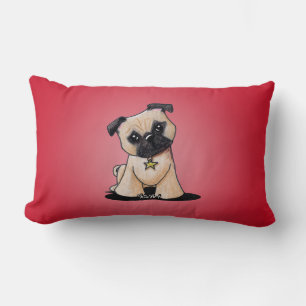 KiniArt Mops Lumbar Pillow Lendenkissen