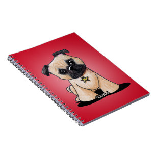 KiniArt-Mops-Notebook Notizblock