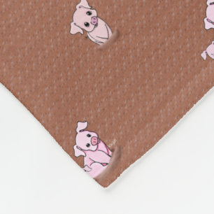 KiniArt Mud Bath Schweine Fleece Blanket