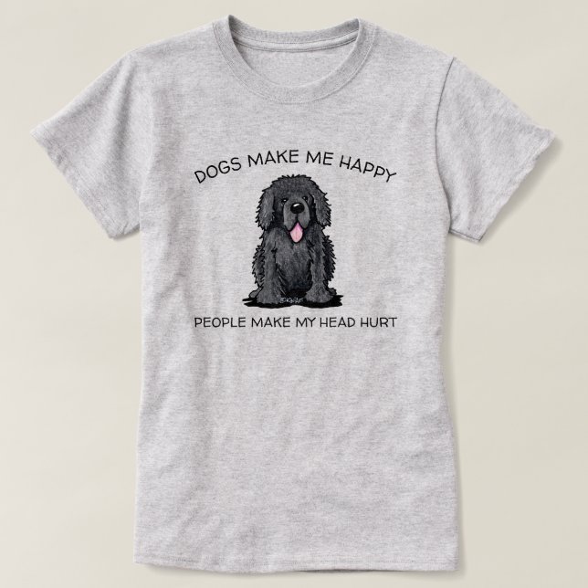 KiniArt Neufundland Dog Lovers T - Shirt (Design vorne)