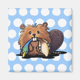 KiniArt Niedlich Beaver Magnet