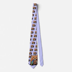 KiniArt Niedlich Beaver Neck Tie Krawatte