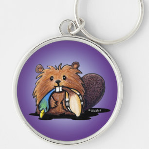 KiniArt Niedlich Beaver Schlüsselanhänger
