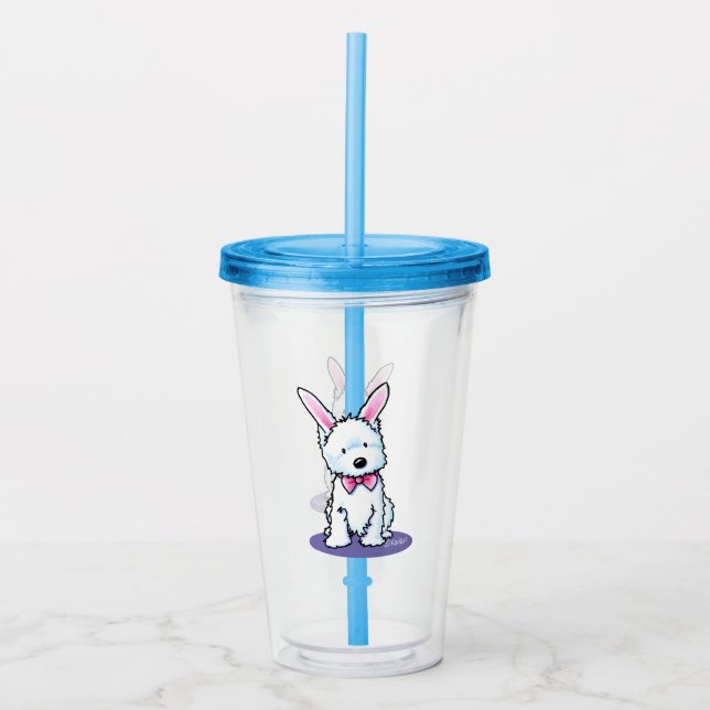 KiniArt Oaster Westie Acrylic Tumbler Acryltrinkbecher (Vorderseite)