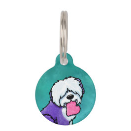 KiniArt Old English Sheepdog Pet ID-Tag Haustiermarke