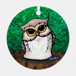 KiniArt Owl T - Shirt Ornament Aus Metall