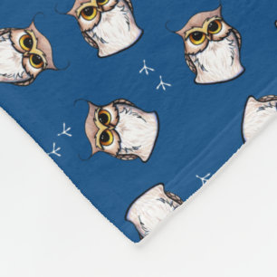 KiniArt Owls Fleece Blanket