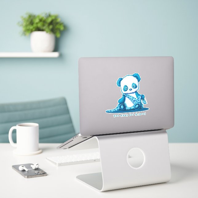 KiniArt Panda Cub Aufkleber (Laptop auf Schreibtisch)